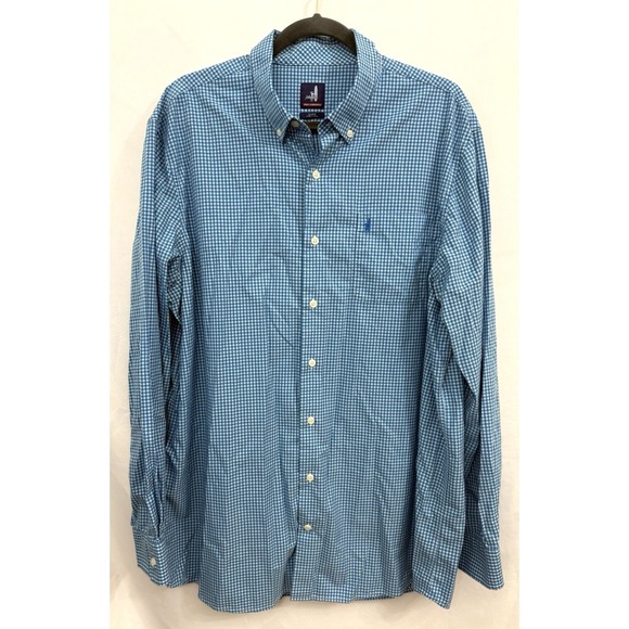 johnnie-O Other - Johnnie O Prep-Formance Men's XL Long Sleeve Button‎ Down Shirt Blue Gingham